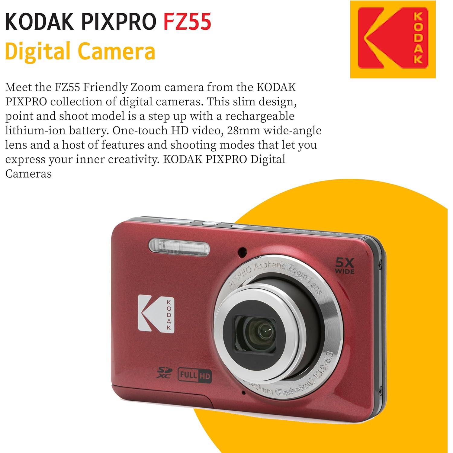 Cámara Digital Kodak PIXPRO FZ55 16MP 5X Zoom 28mm Full HD
