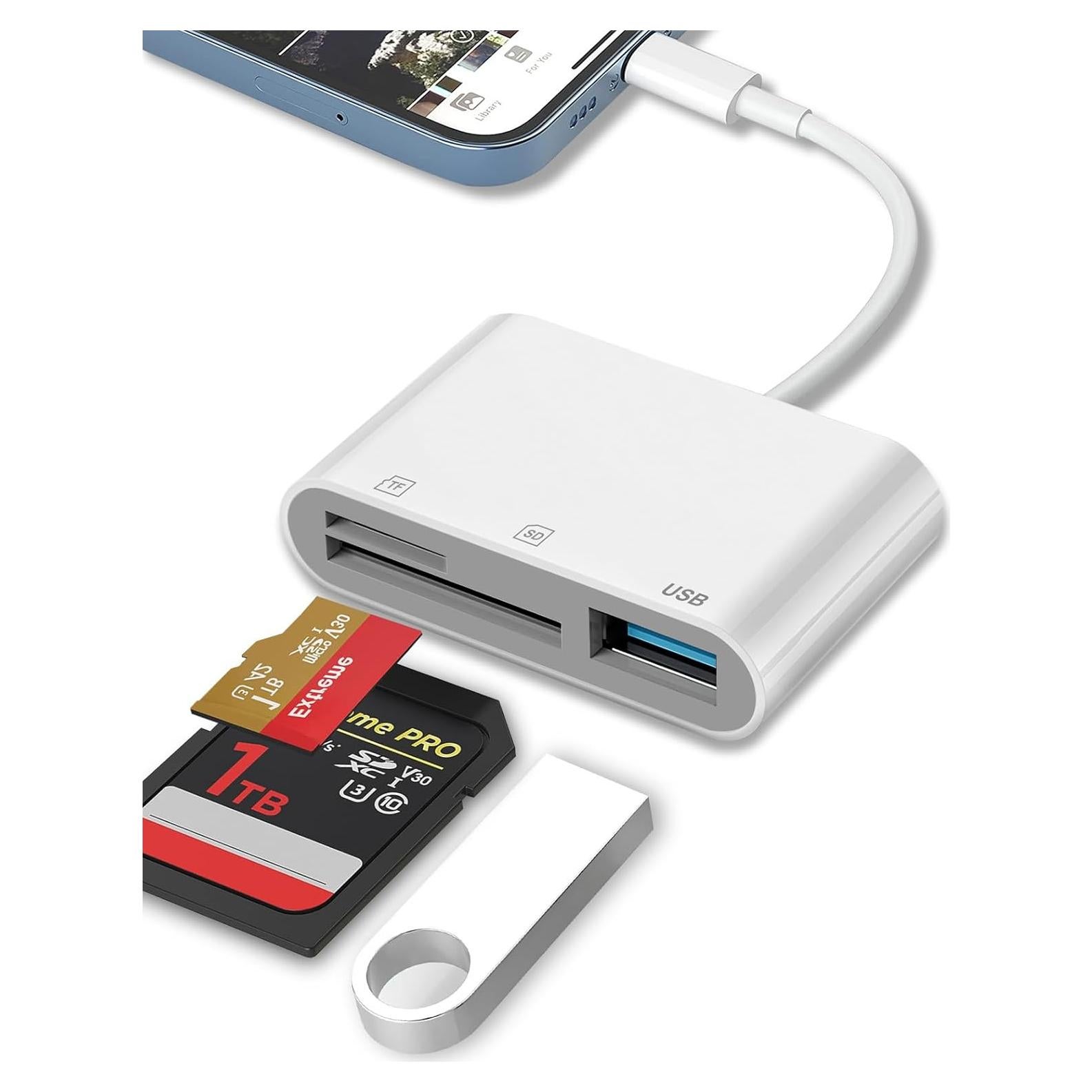 Lector de Tarjetas SD USB-C Vrllinking para iPhone 15/16 y iPad
