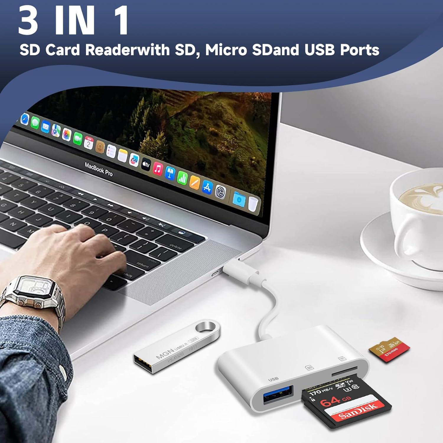 Lector de Tarjetas SD USB-C Vrllinking para iPhone 15/16 y iPad