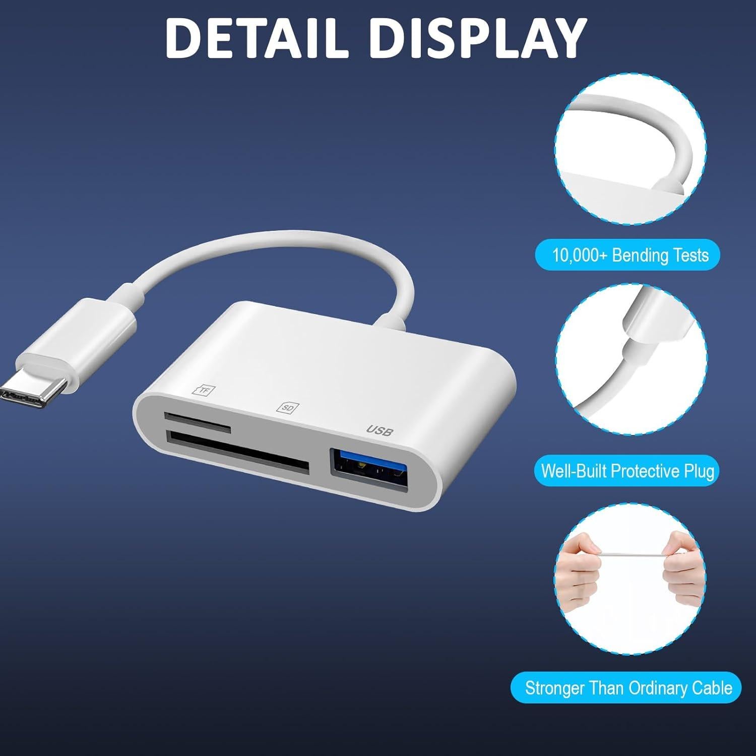Lector de Tarjetas SD USB-C Vrllinking para iPhone 15/16 y iPad