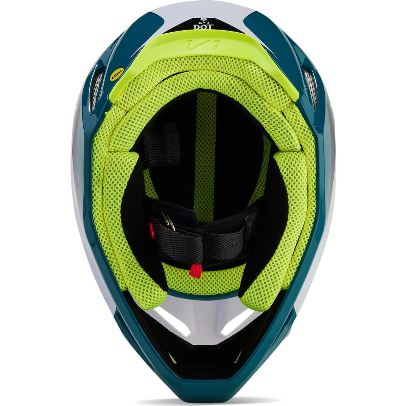 Casco de Motocross Fox Racing V1 Negro/Azul 2X Mips