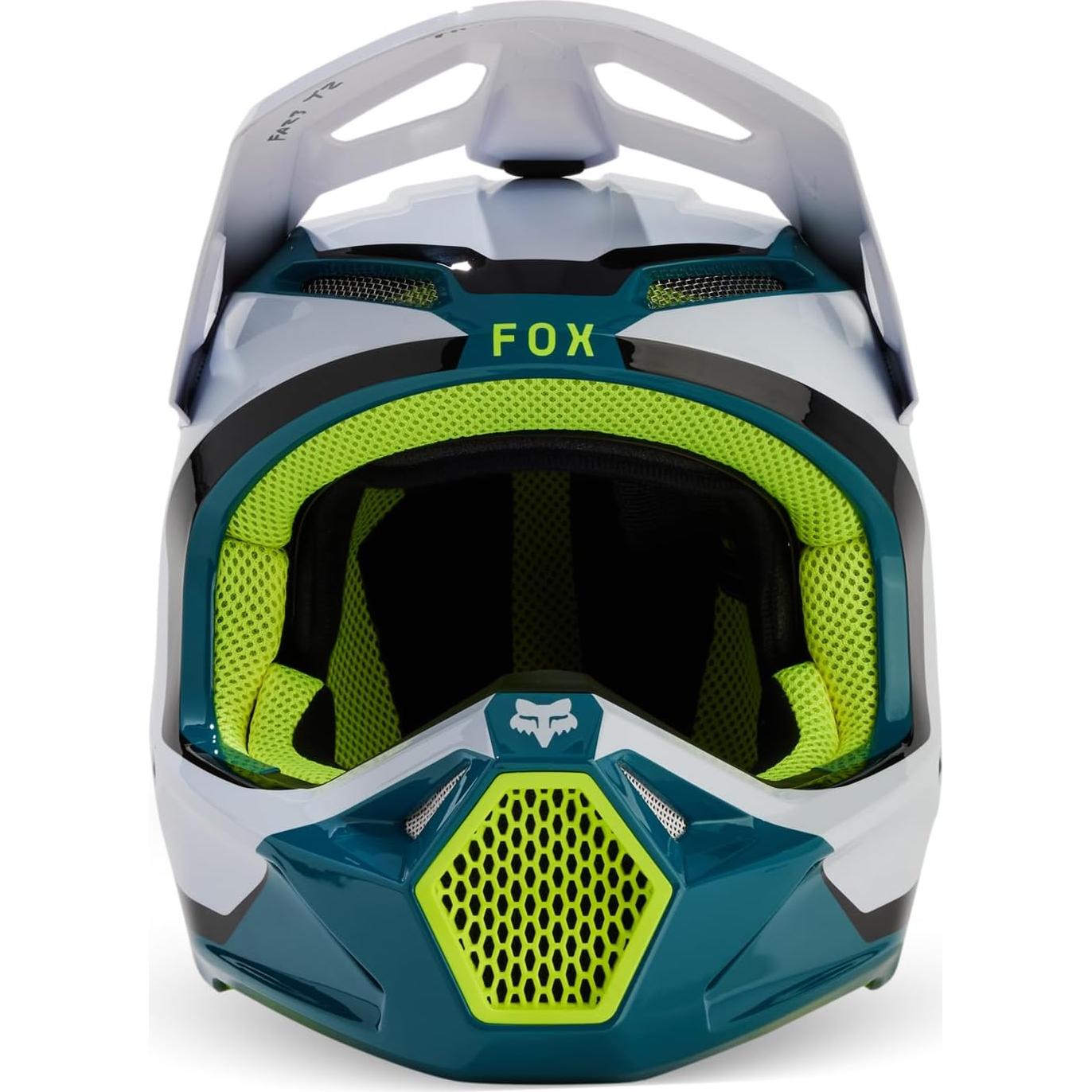 Casco de Motocross Fox Racing V1 Negro/Azul 2X Mips