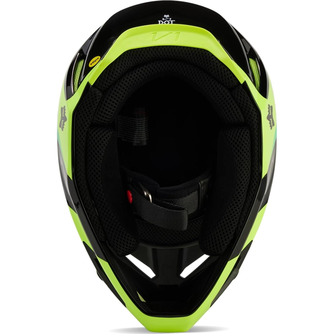 Casco de Motocross Fox Racing V1 Negro/Azul 2X Mips