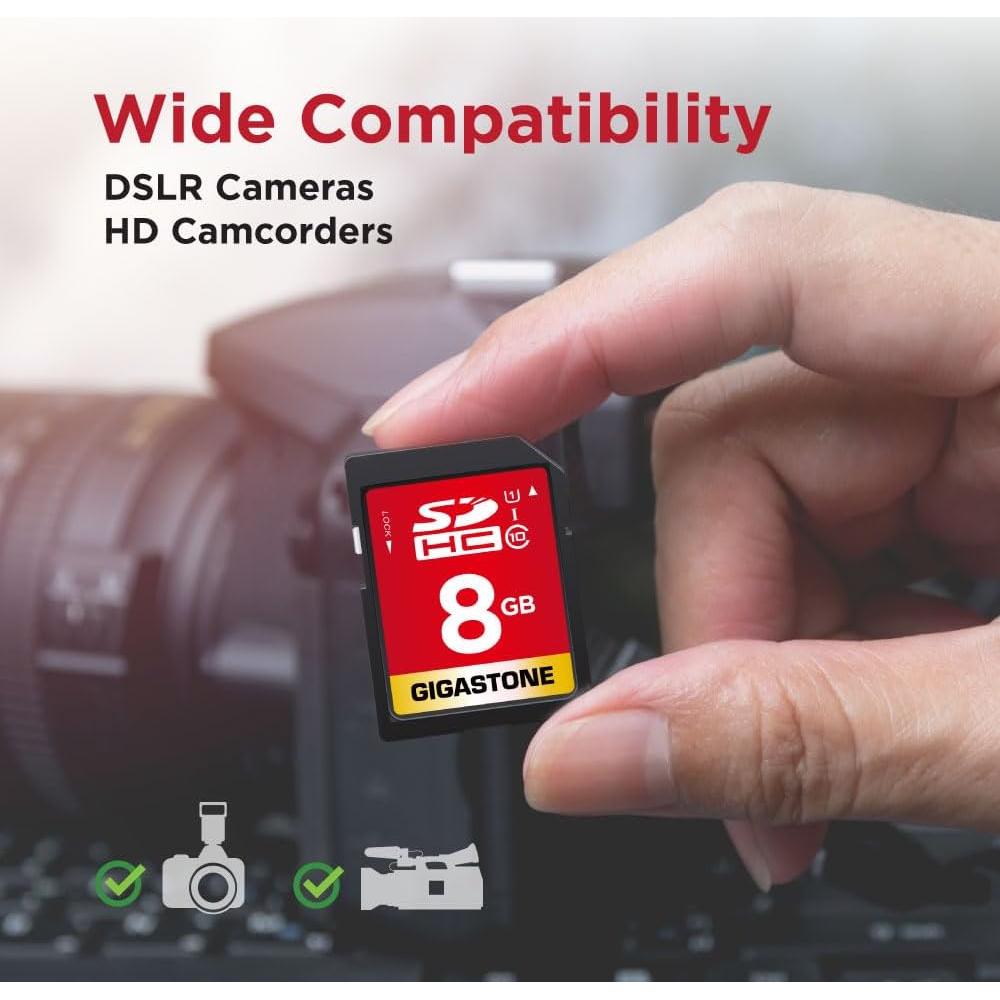 Tarjetas SD Gigastone 8GB UHS-I U1 Clase 10 Paquete 10 Unidades