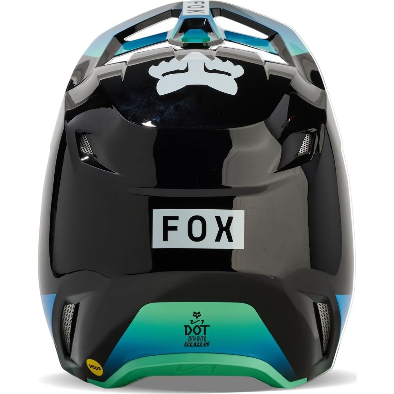 Casco de Motocross Fox Racing V1 Negro/Azul 2.68 kg