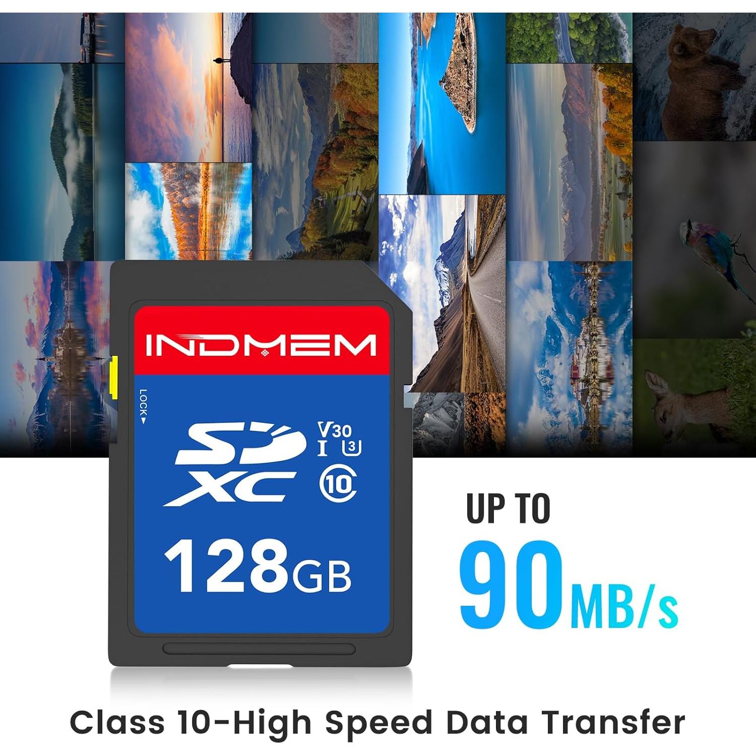 Tarjeta SD 128GB elecacc UHS-I V30 Clase 10 Alta Velocidad