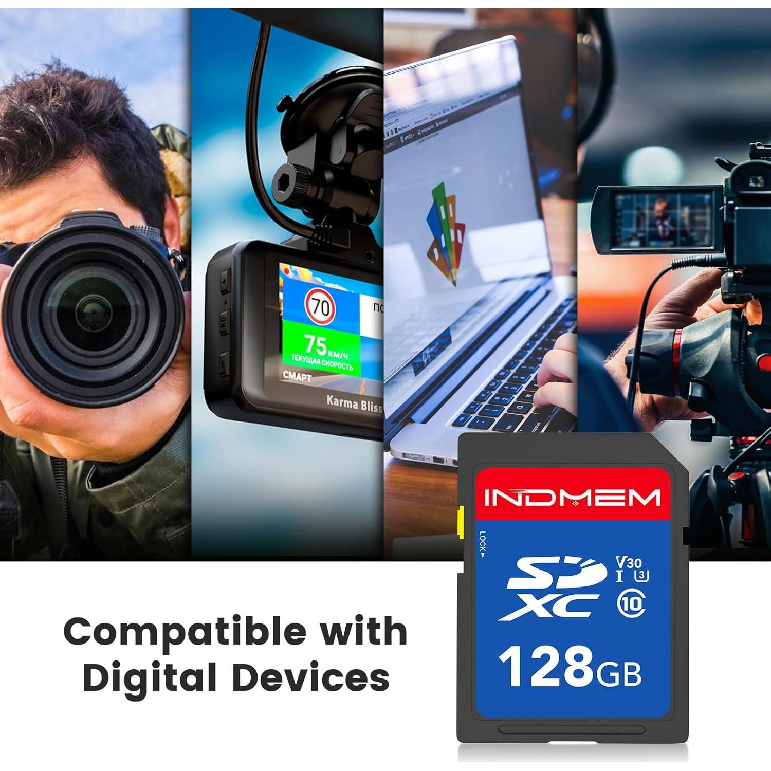 Tarjeta SD 128GB elecacc UHS-I V30 Clase 10 Alta Velocidad