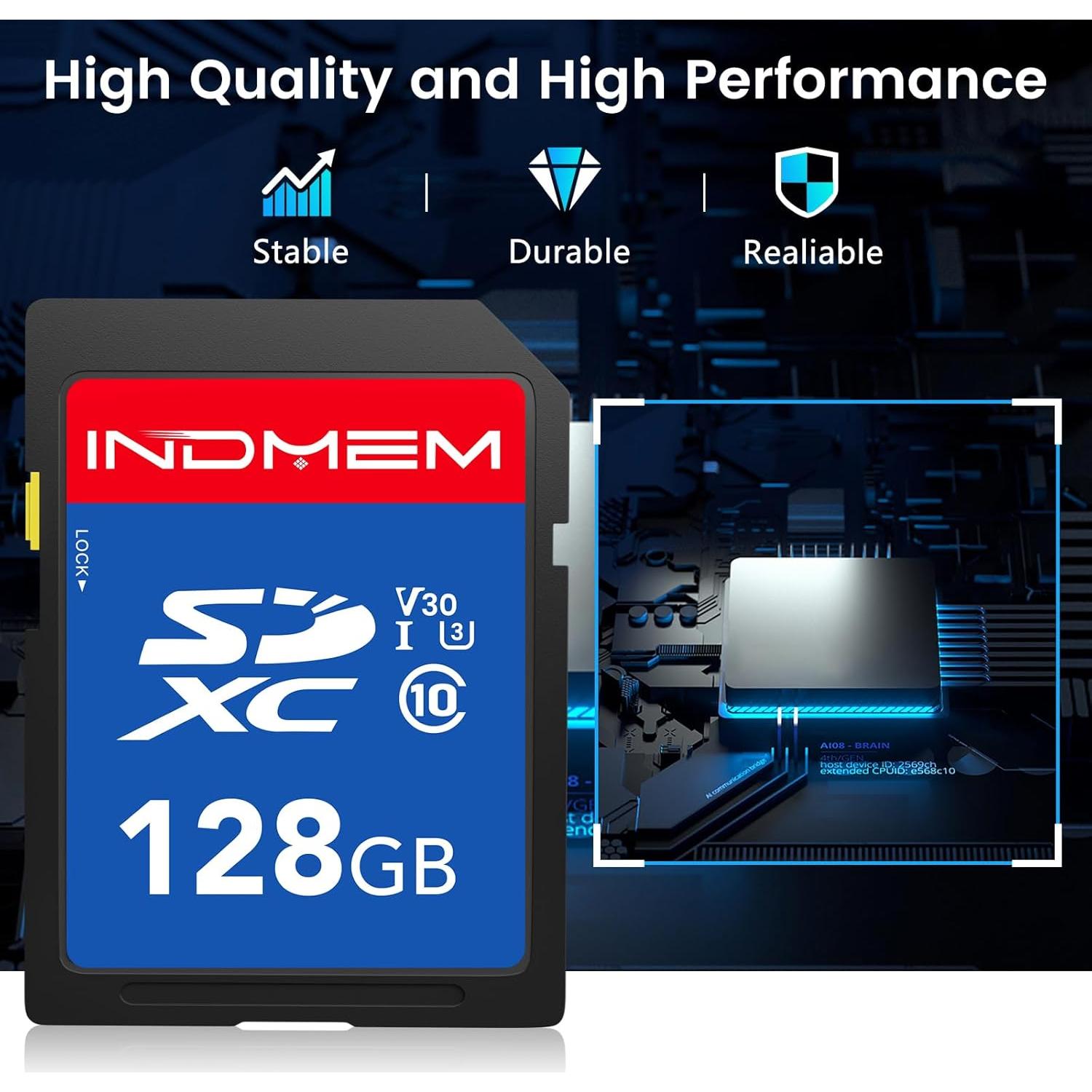 Tarjeta SD 128GB elecacc UHS-I V30 Clase 10 Alta Velocidad