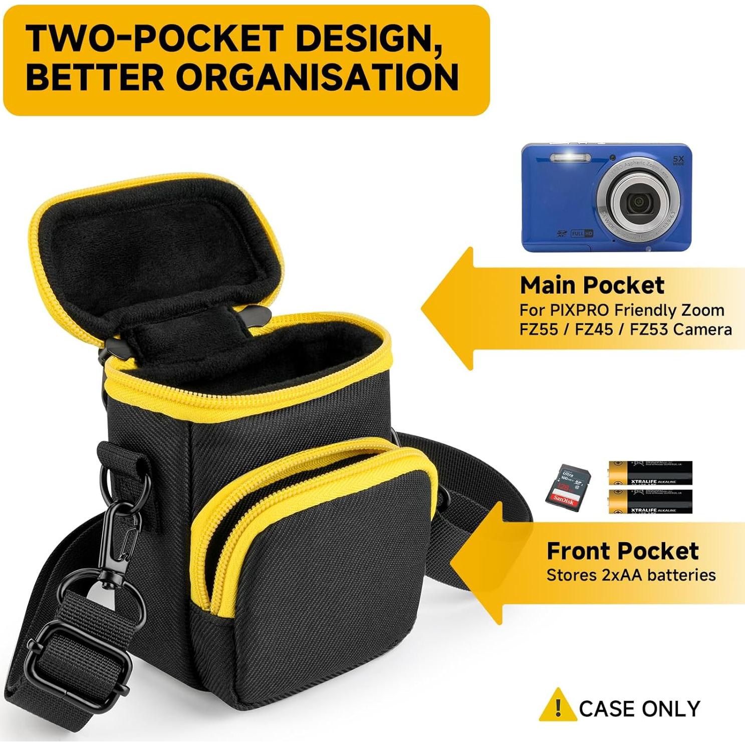 Funda de viaje para cámara Kodak PIXPRO FZ55/FZ45 16MP, ligera