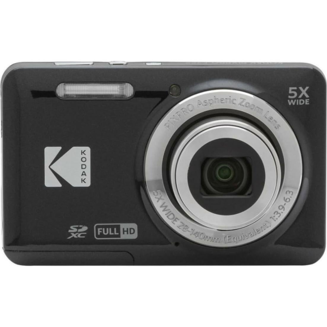 Cámara Digital Kodak PIXPRO FZ55 Negra + Funda + Tarjeta 32GB