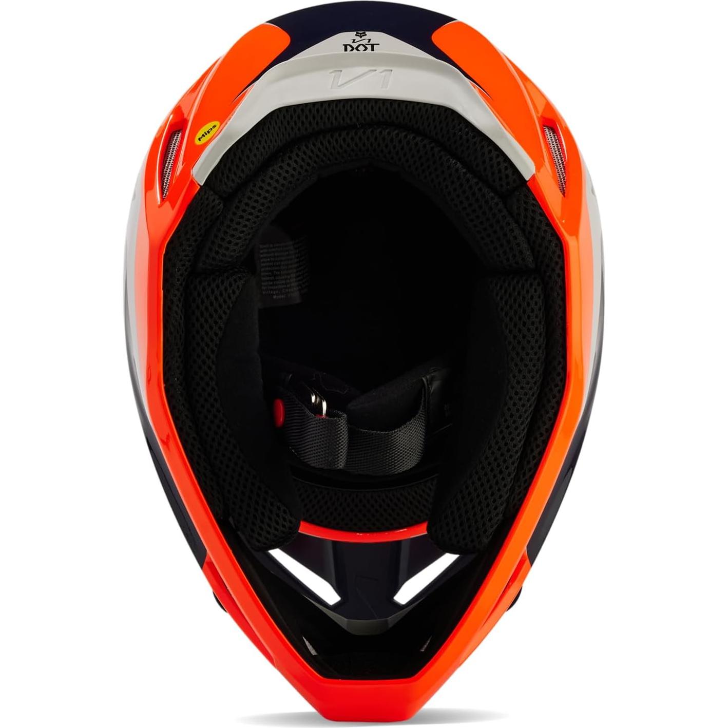Casco de Motocross Fox Racing V1 Negro/Naranja 2.68kg