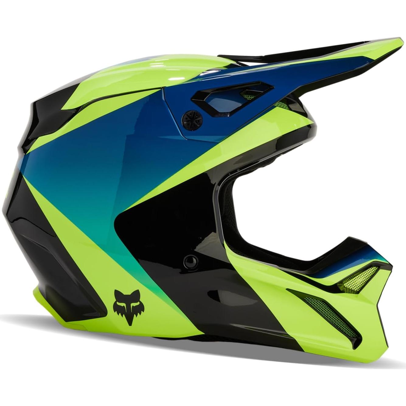 Casco de Motocross Fox Racing V1 Negro/Azul 2.68kg