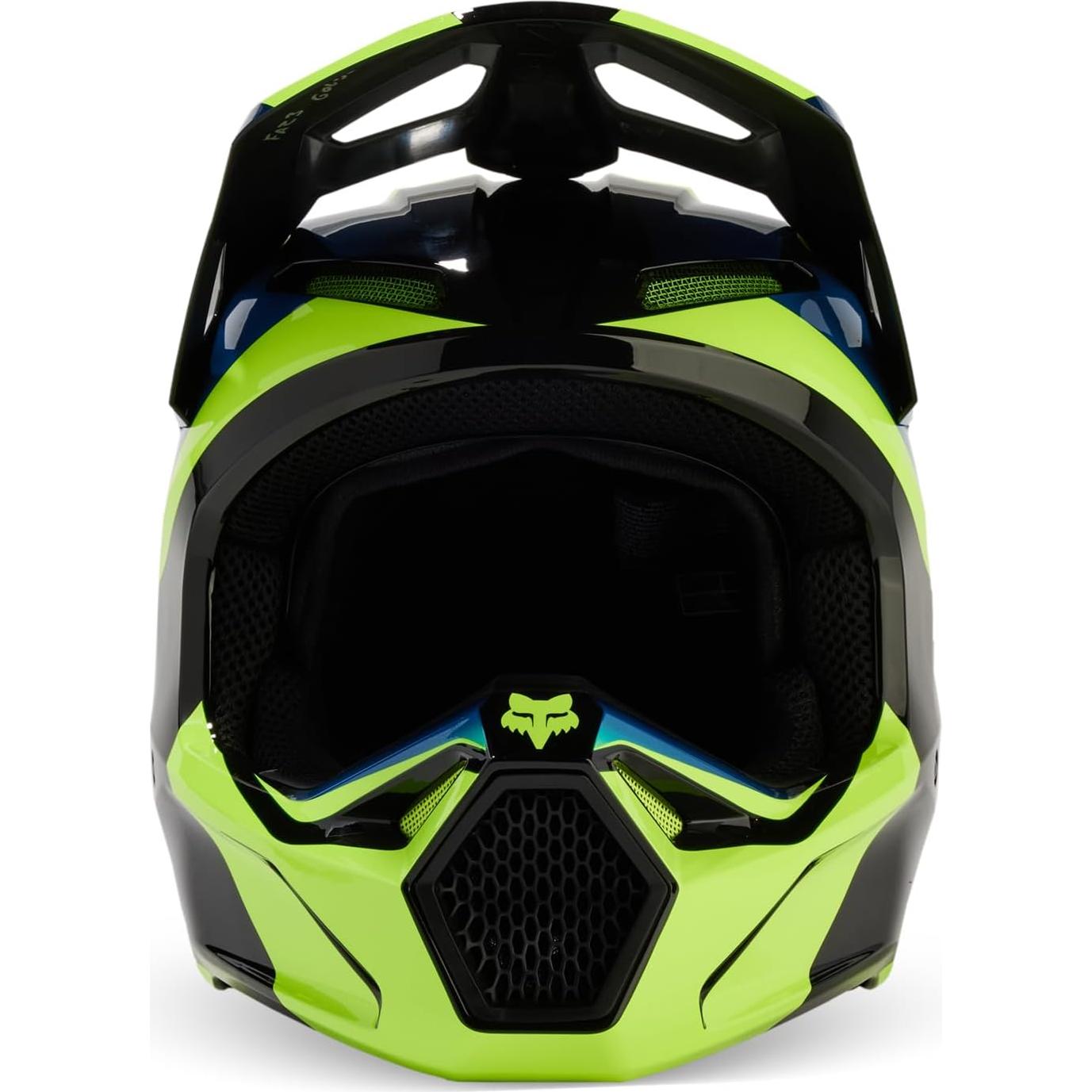 Casco de Motocross Fox Racing V1 Negro/Azul 2.68kg