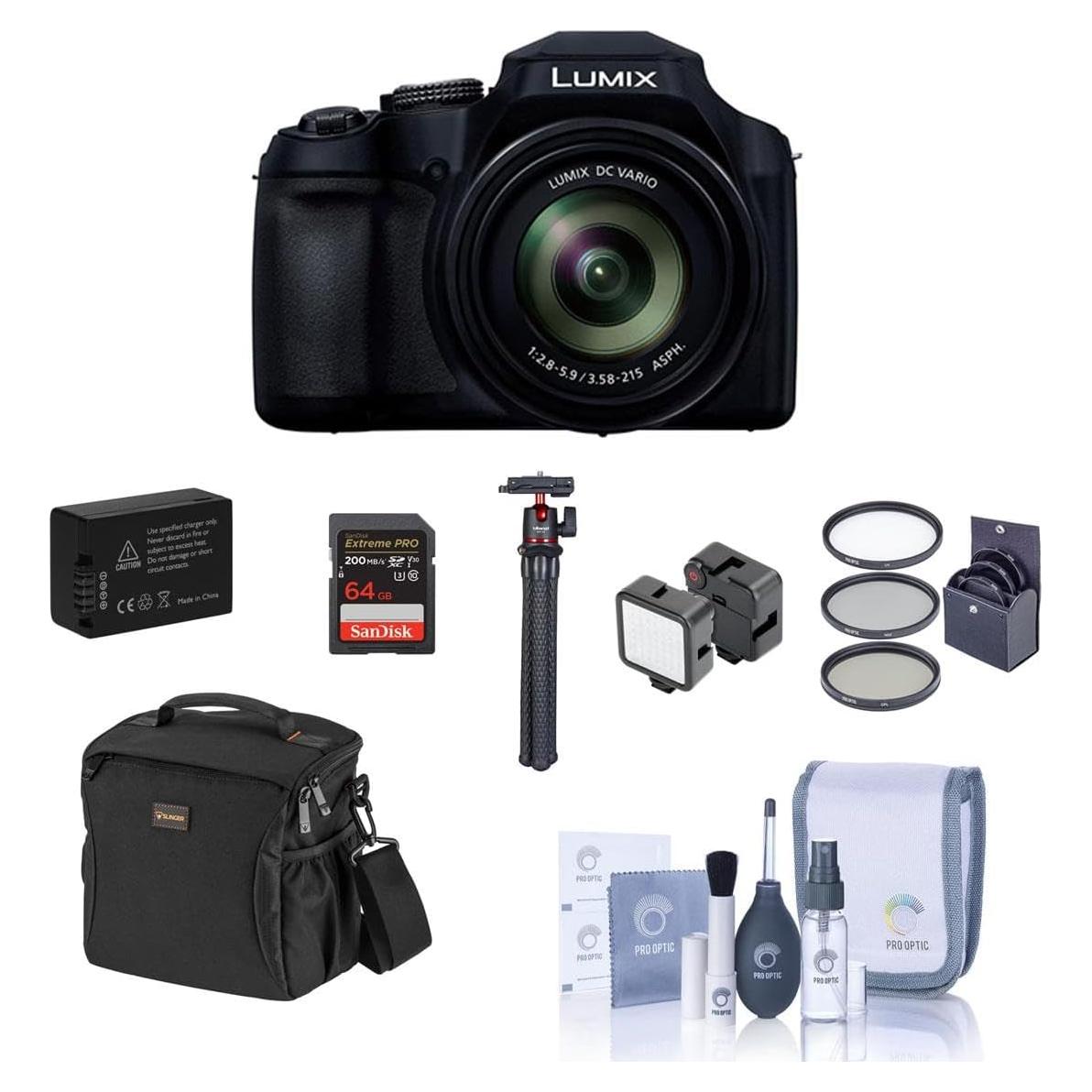 Cámara Digital Panasonic LUMIX FZ80D 18.1MP + Accesorios