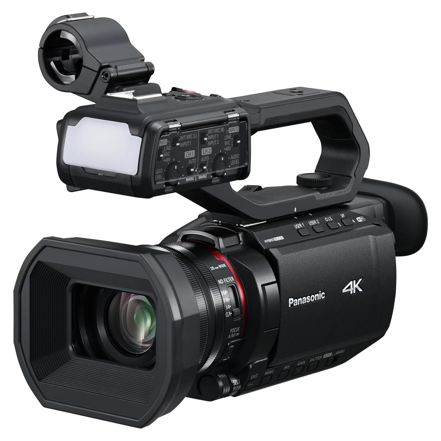 Cámara de video 4K Panasonic HC-X2100 con lente 24x y O.I.S.