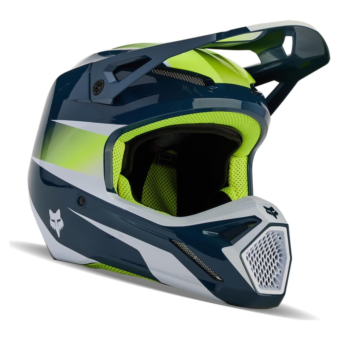 Casco de Motocross Fox Racing V1 Negro/Azul 2.68 kg
