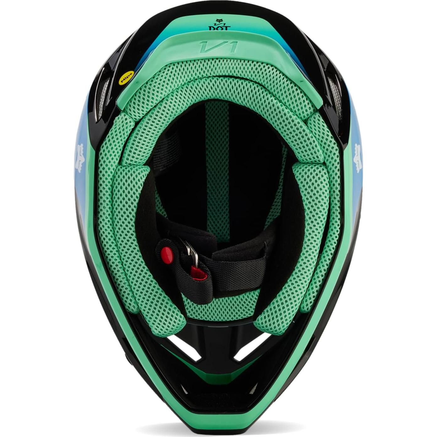 Casco de Motocross Fox Racing V1 Negro/Azul 2.68 kg