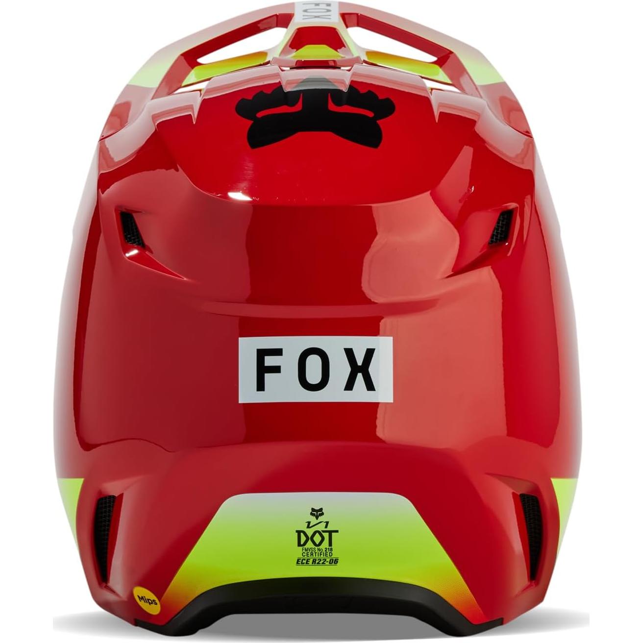 Casco de Motocross Fox Racing V1 Negro/Rojo 2.68 kg