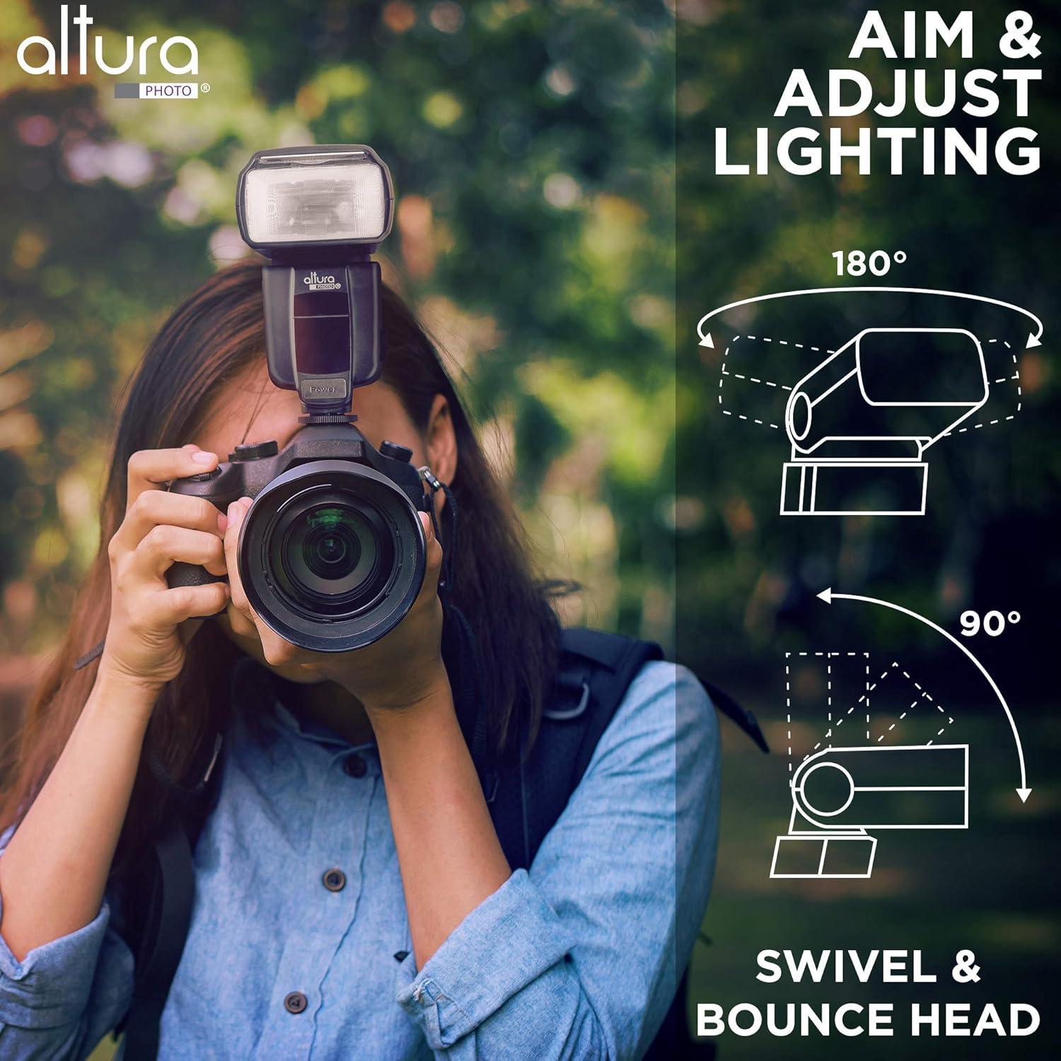 Flash de cámara Altura Photo AP-UNV2 para DSLR y sin espejo