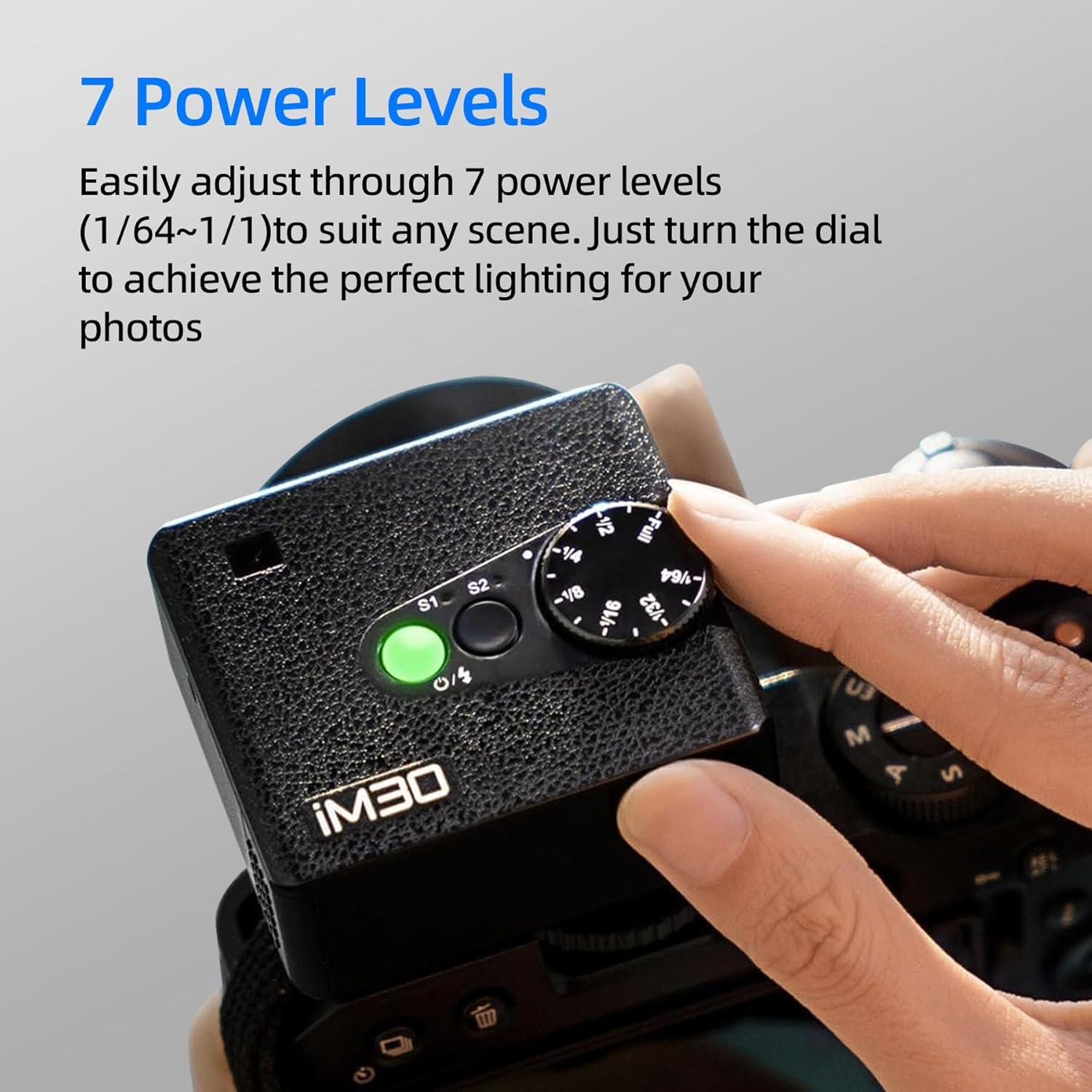 Flash Godox iM30 Mini Speedlite para Cámaras Sony, Canon, Nikon