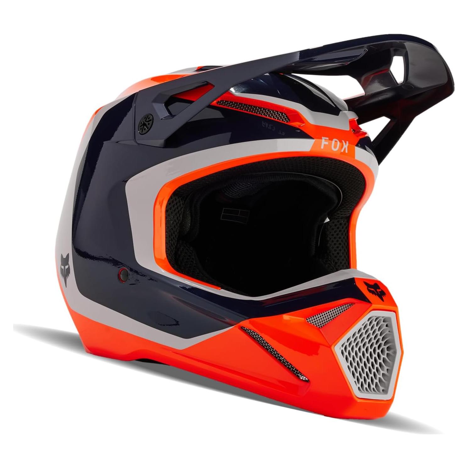 Casco de Motocross Fox Racing V1 Negro/Naranja Fluo