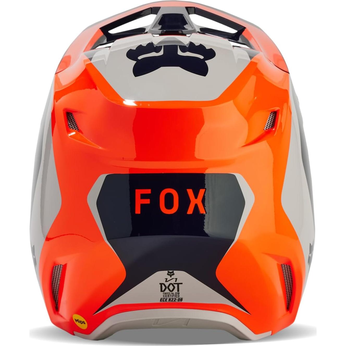 Casco de Motocross Fox Racing V1 Negro/Naranja 2X