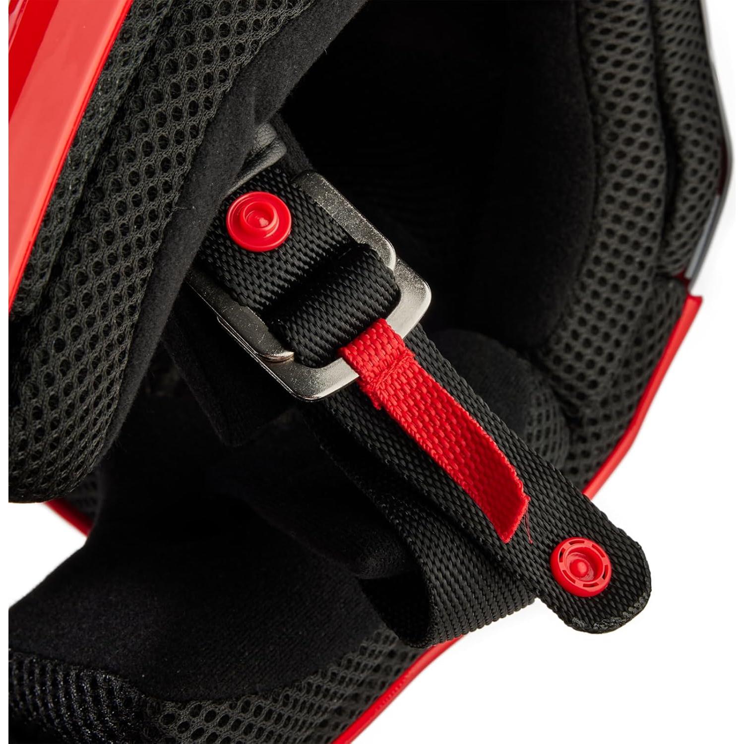 Casco de Motocross Fox Racing V1 Negro/Rojo 2X Mips