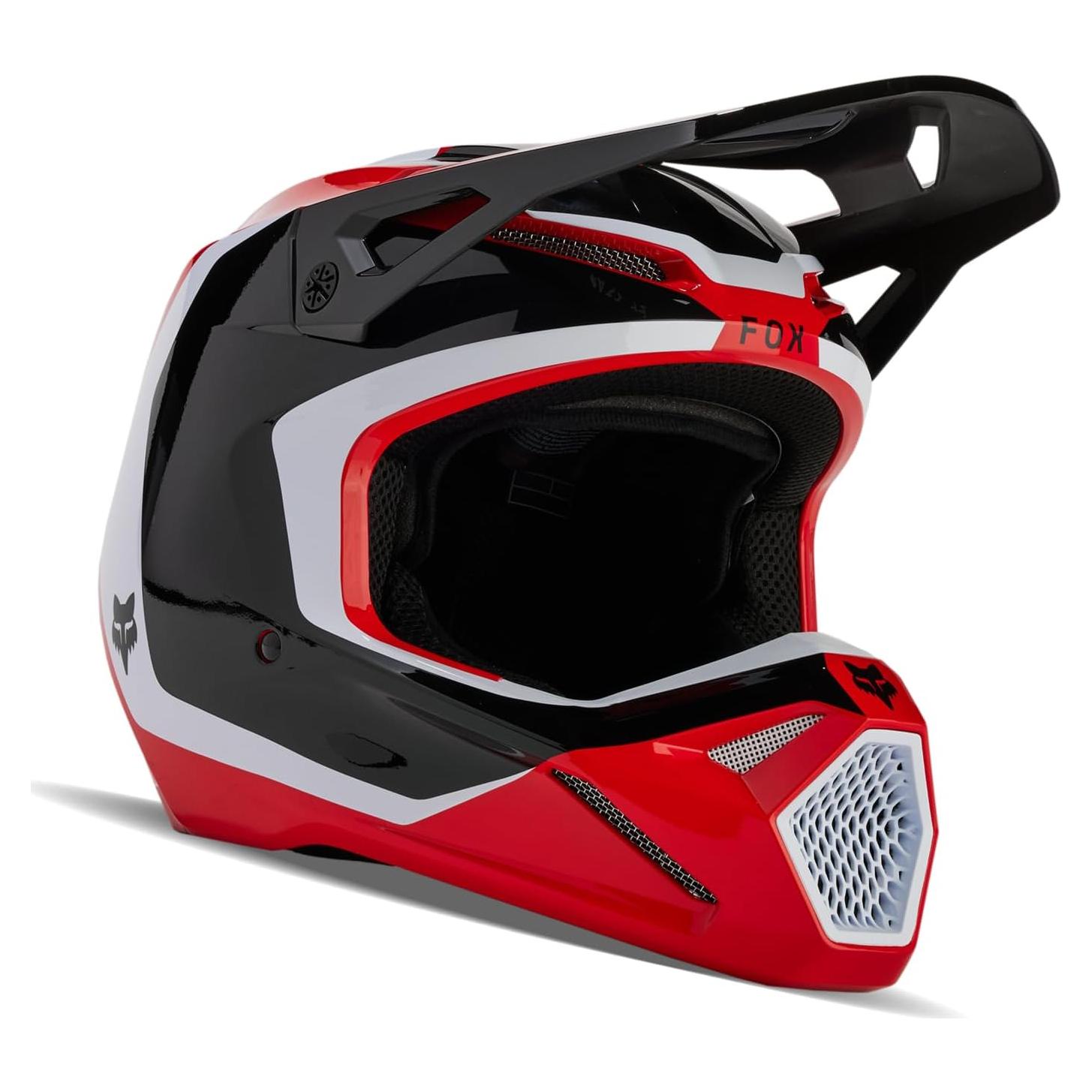 Casco de Motocross Fox Racing V1 Negro/Ballast Azul 2X