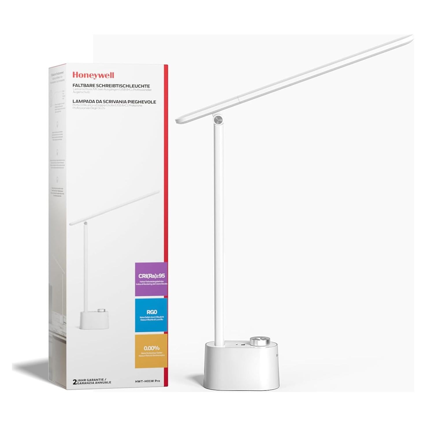 Lámpara de Escritorio LED Honeywell H01 Pro Regulable USB