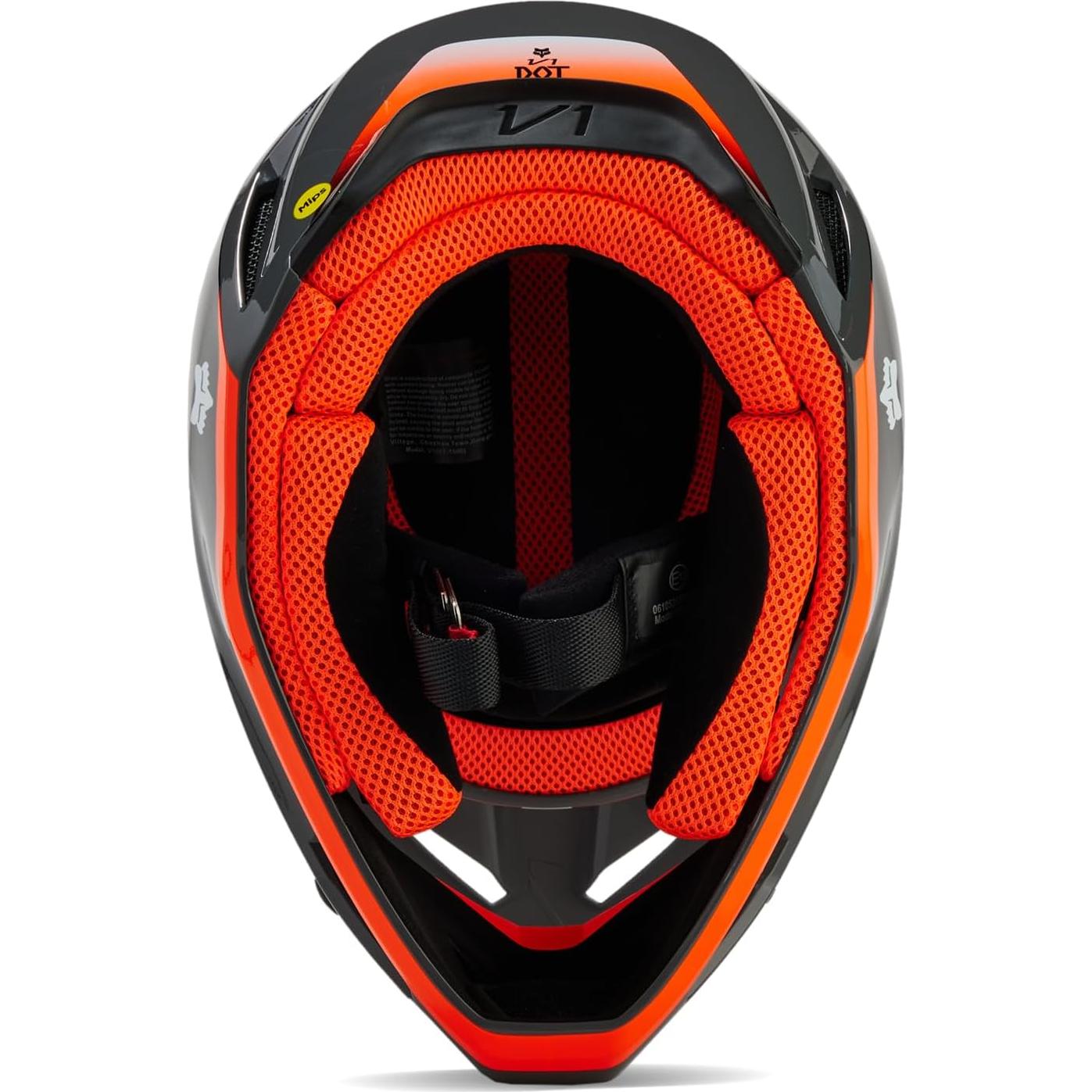 Casco de Motocross Fox Racing V1 Negro/Ballast Azul 2X