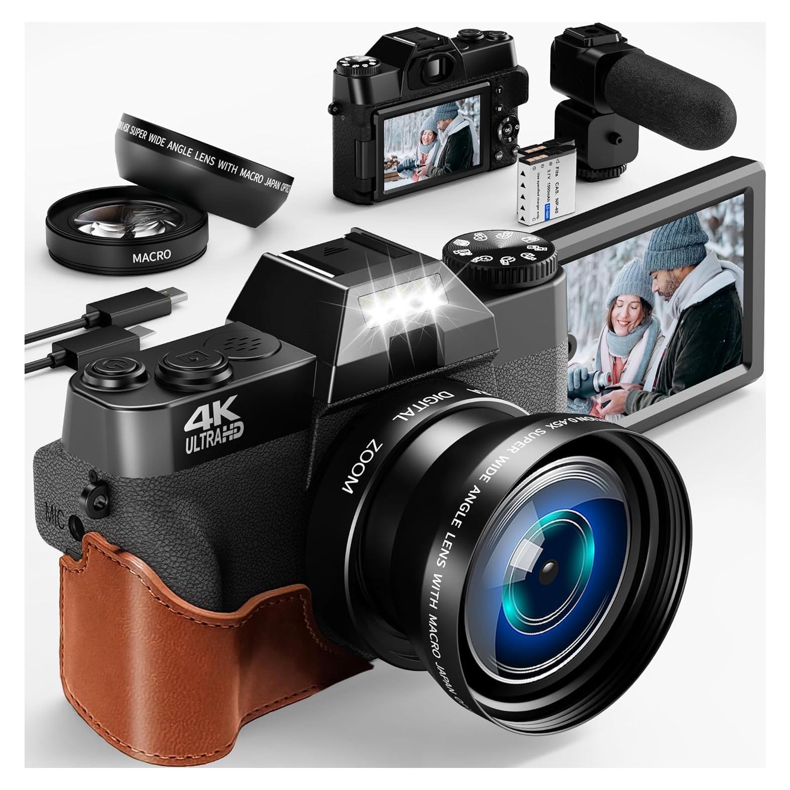 Cámara Digital 4K Dumjug CDR10 56MP con Lente Gran Angular 52mm