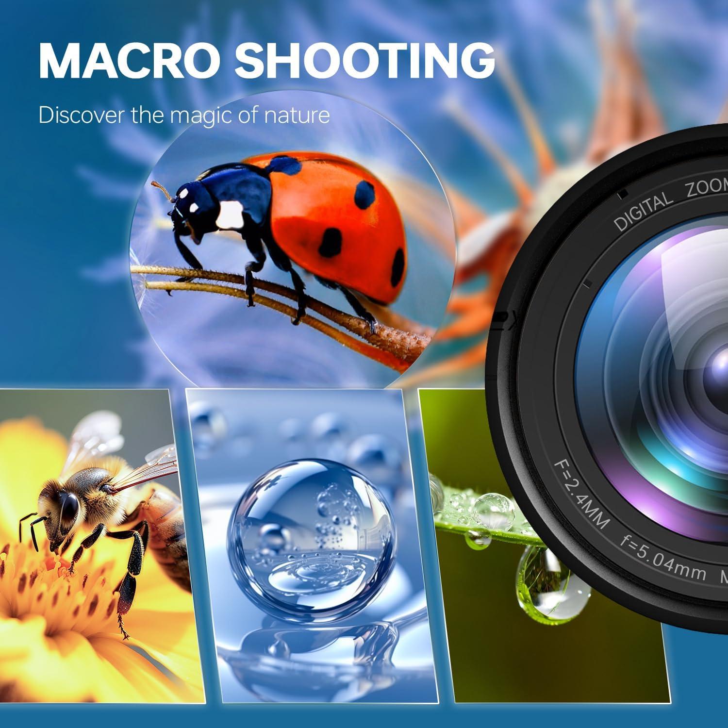 Cámara Digital 4K Dumjug CDR10 56MP con Lente Gran Angular 52mm