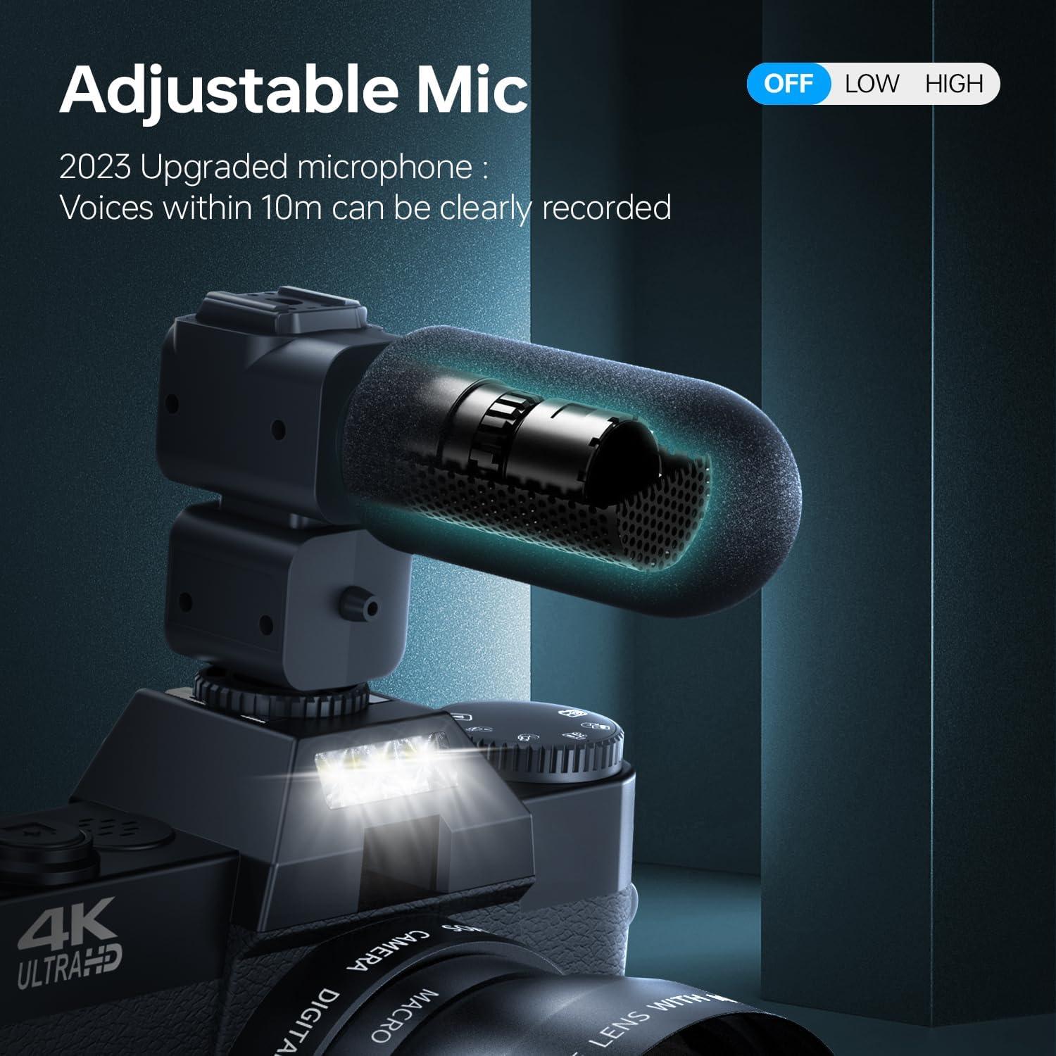 Cámara Digital 4K Dumjug CDR10 56MP con Lente Gran Angular 52mm