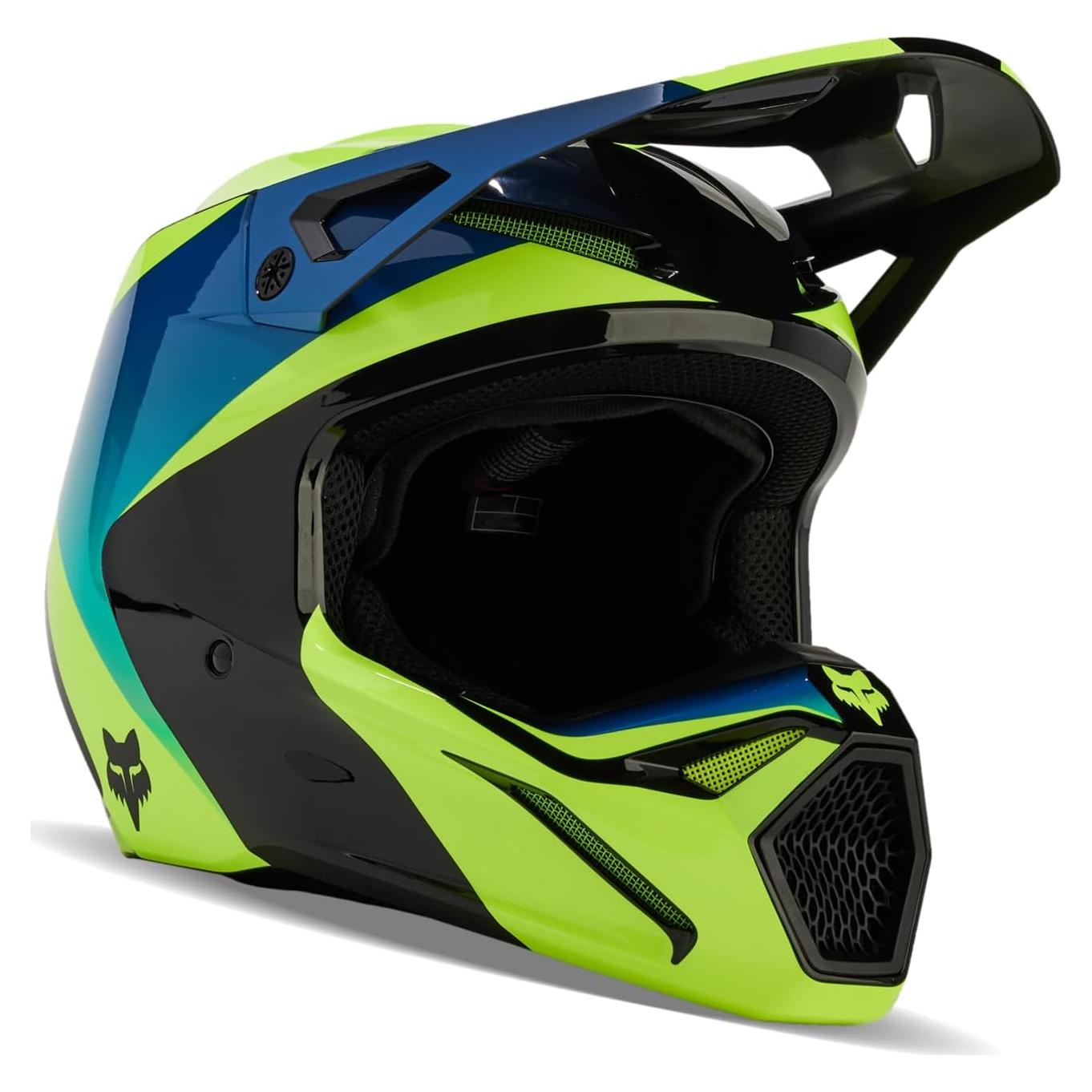 Casco de Motocross Fox Racing V1 Negro/Azul 2.68 kg