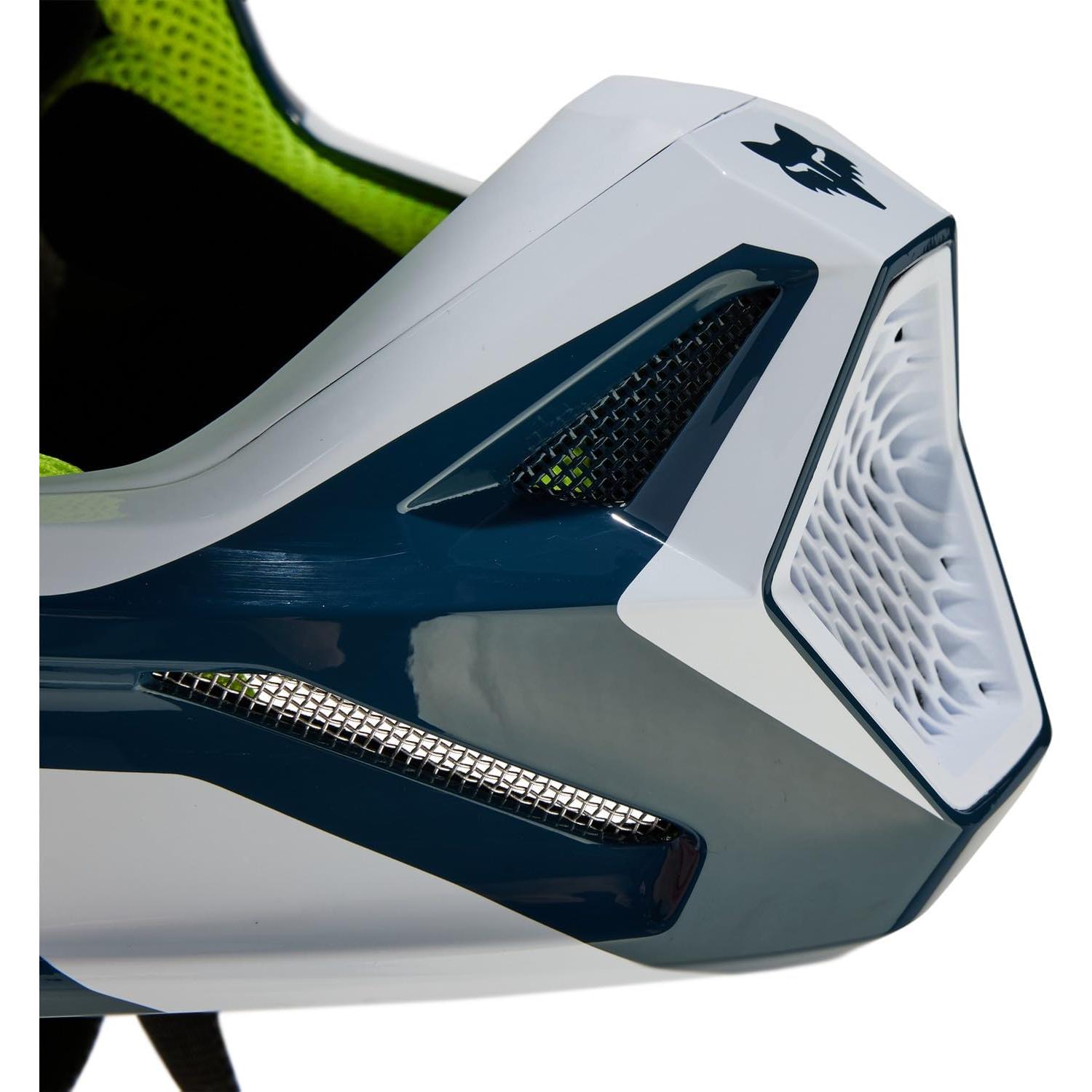 Casco de Motocross Fox Racing V1 Negro/Ballast Azul 2X