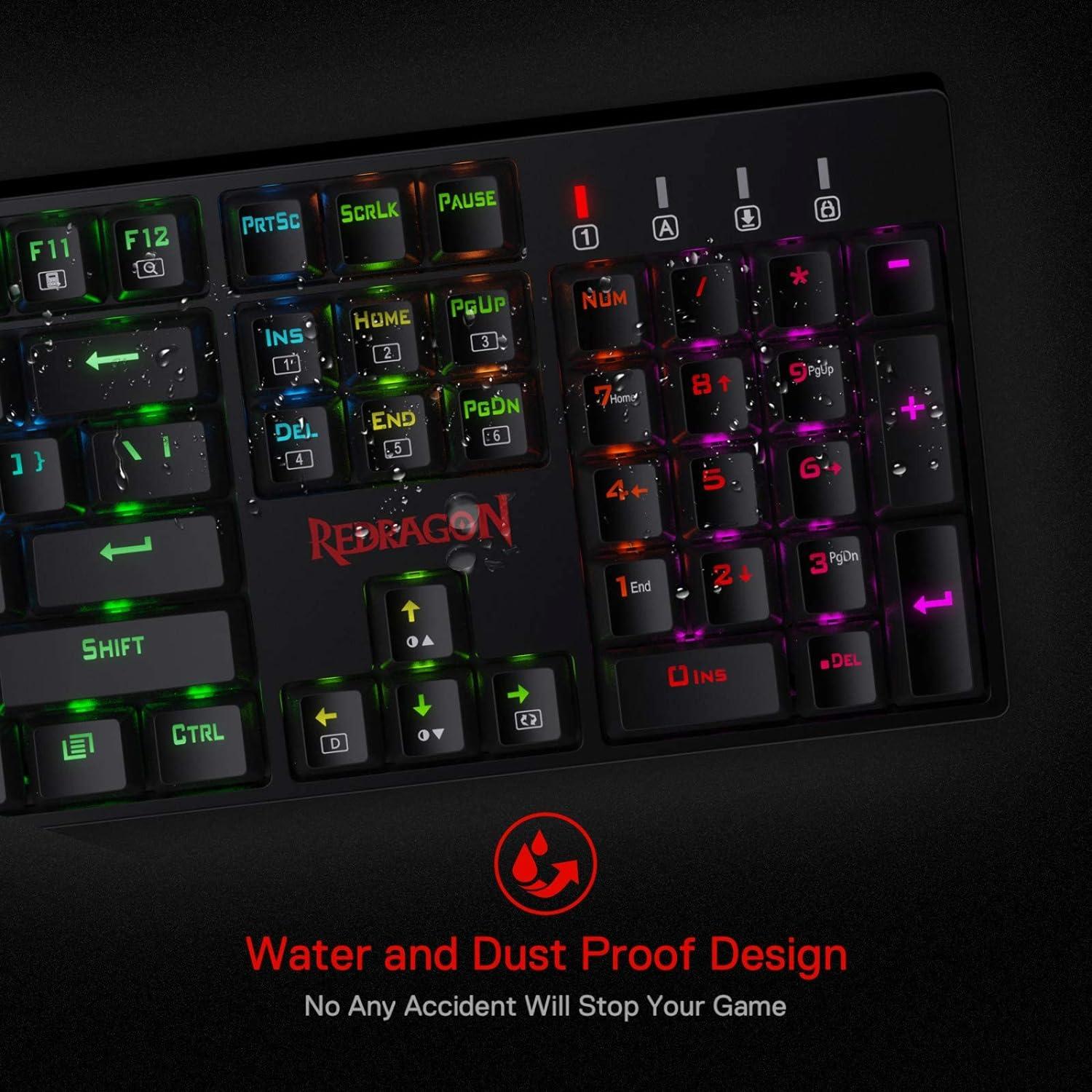 Teclado Mecánico Redragon K582 RGB 104 Teclas Anti-Ghosting