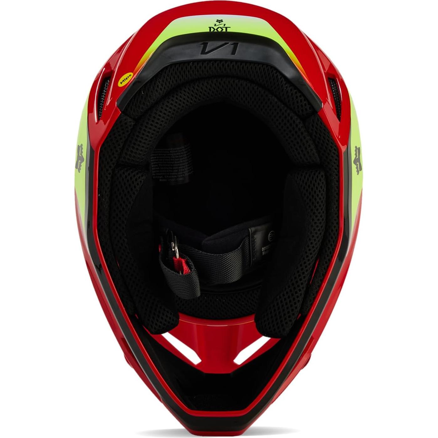 Casco de Motocross Fox Racing V1 Negro/Ballast Azul 2X