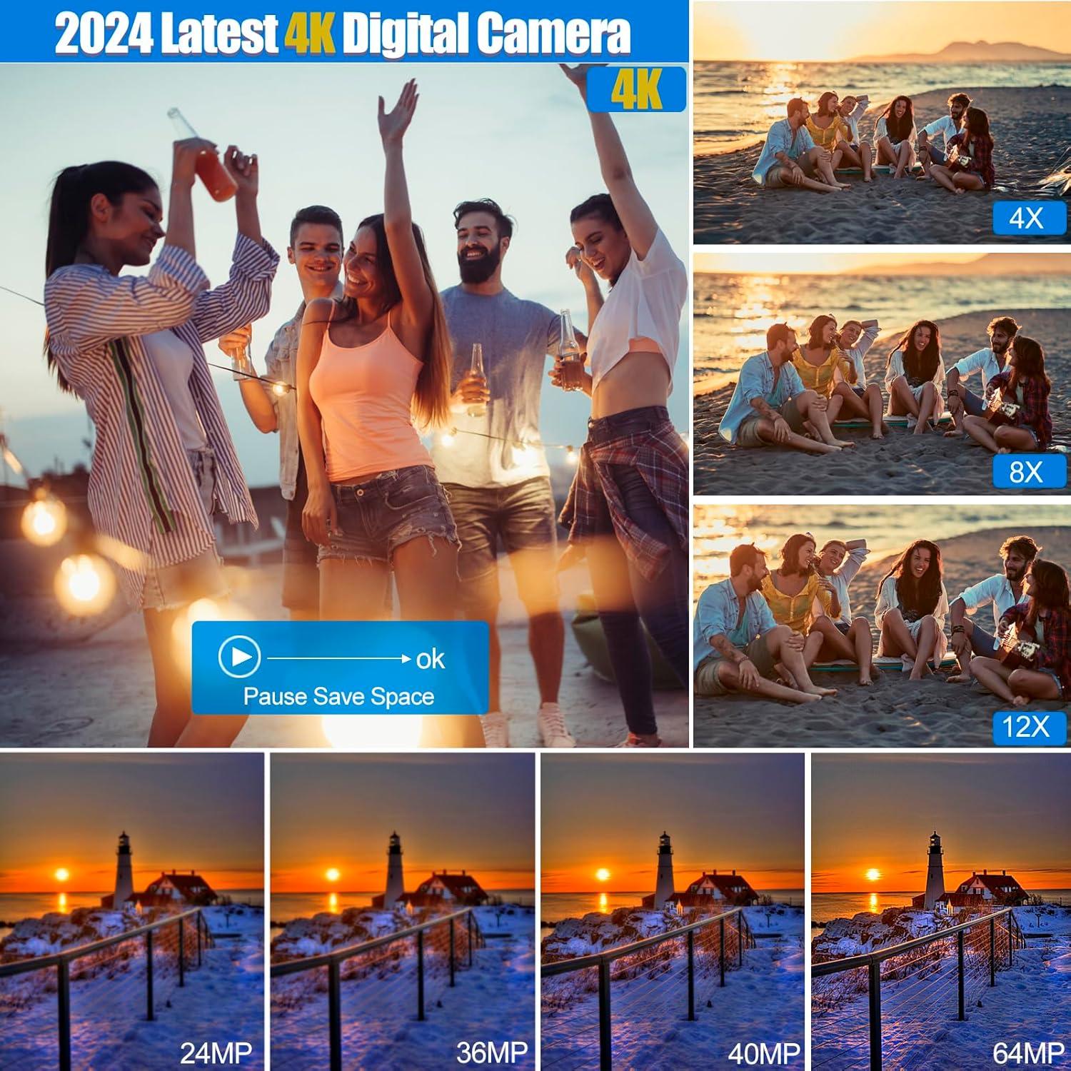 Cámara Digital 4K OIEXI W6 64MP Zoom Óptico 12X Autofocus