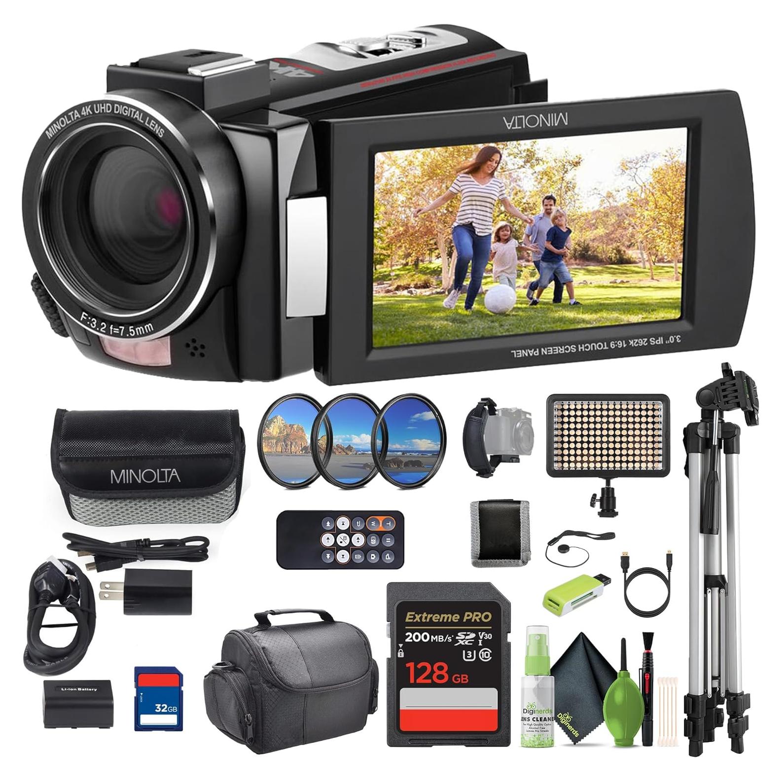 Cámara de Video Minolta MN4K25NV 4K UHD 30MP Visión Nocturna