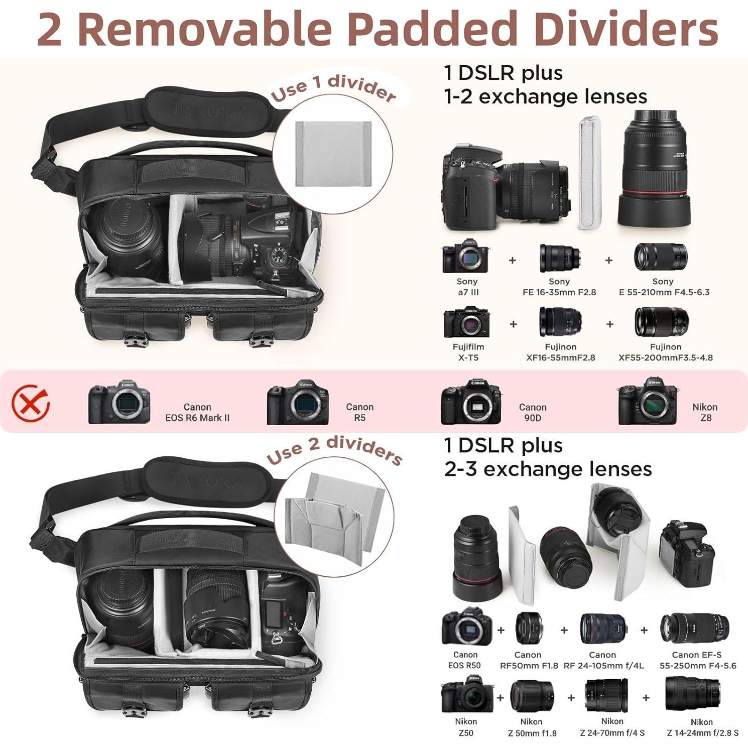 Bolsa de Mensajero para Cámara VISIO CA Impermeable 32x13x19.8cm