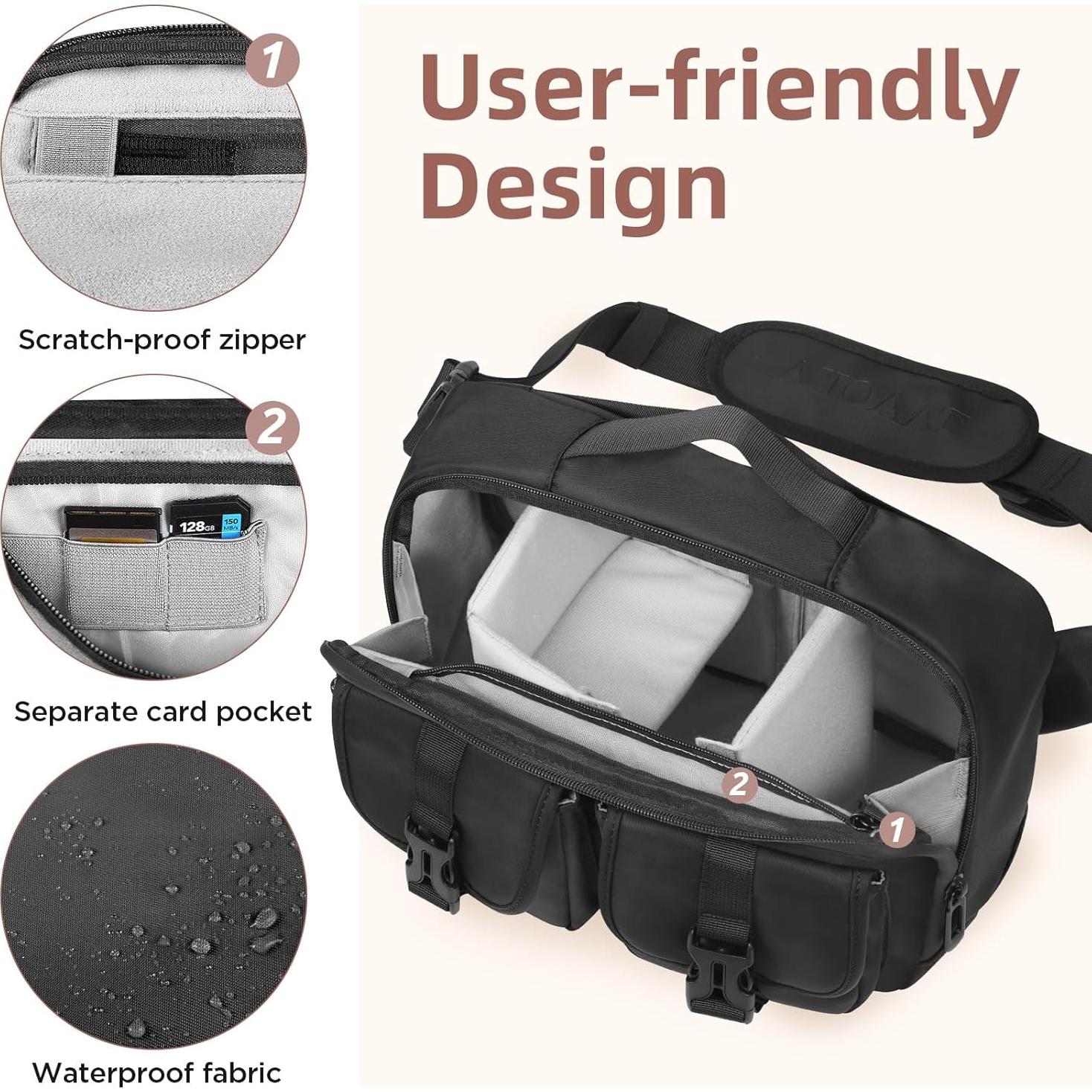 Bolsa de Mensajero para Cámara VISIO CA Impermeable 32x13x19.8cm