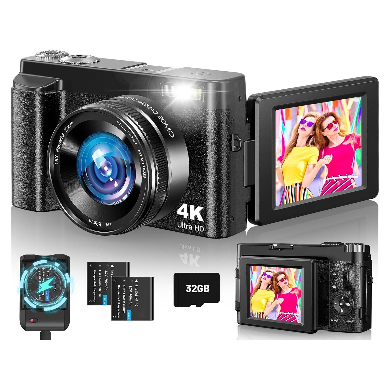 Cámara Digital 4K Camkory J-DC101-AF 48MP Zoom 16X