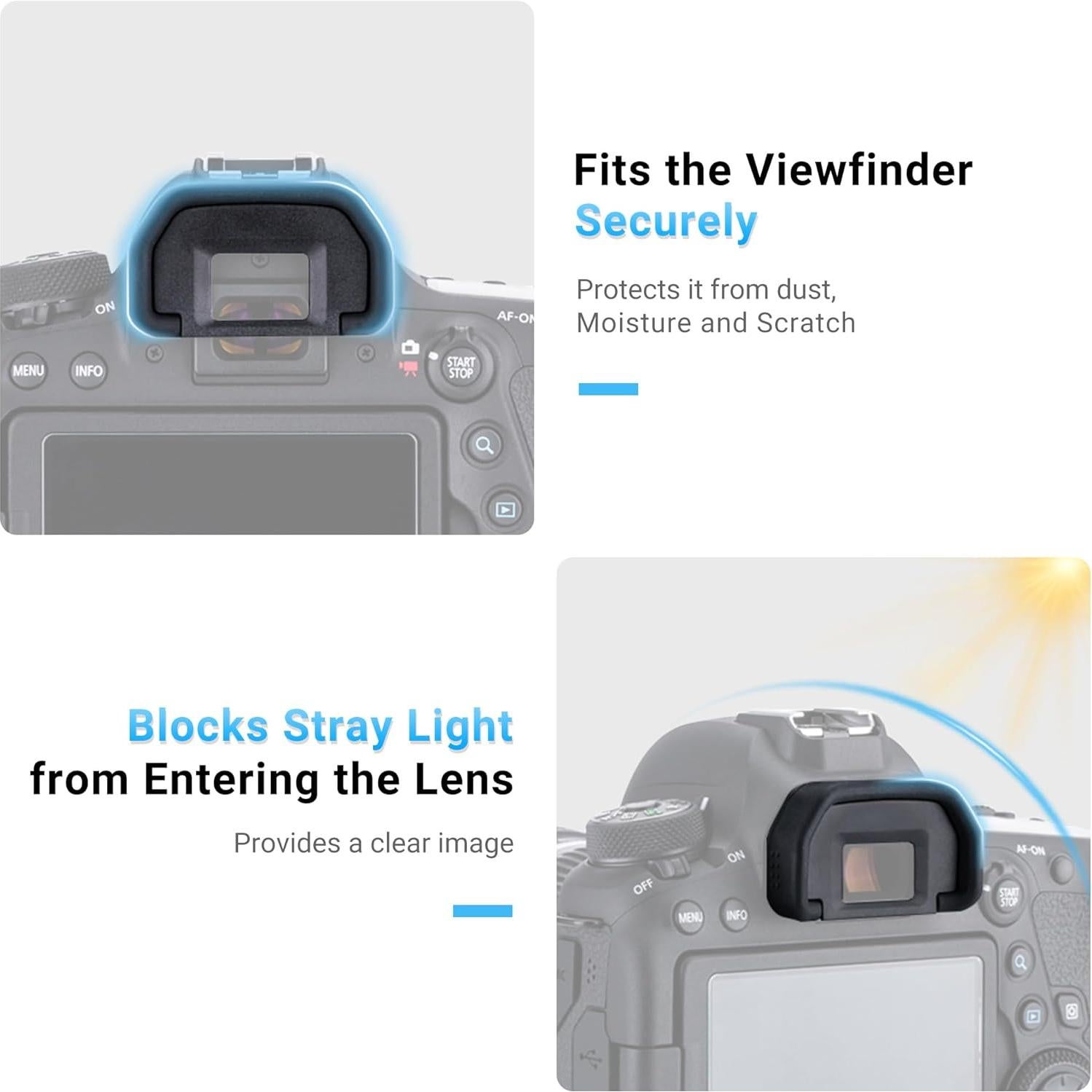 Copa Ocular Reemplazo JJC para Canon EOS 10D a 90D - 2 Piezas