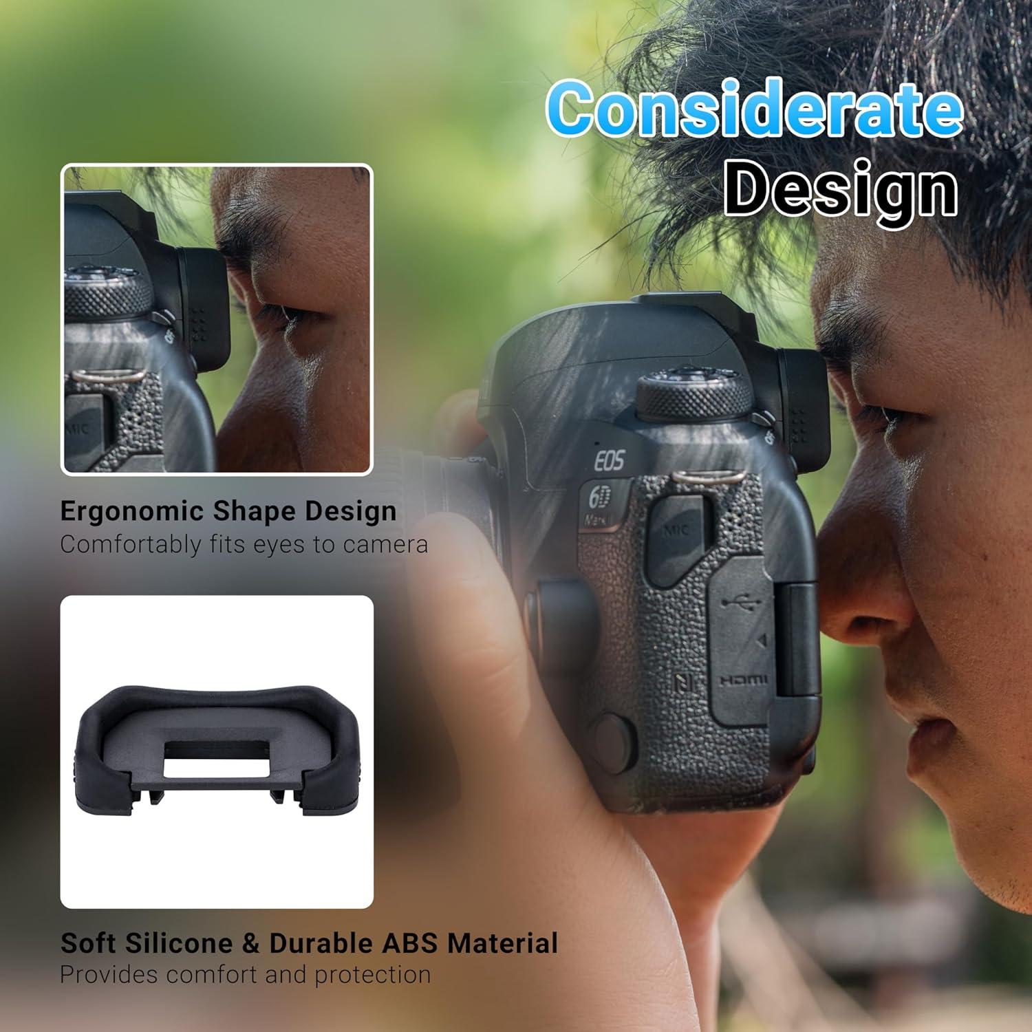 Copa Ocular Reemplazo JJC para Canon EOS 10D a 90D - 2 Piezas