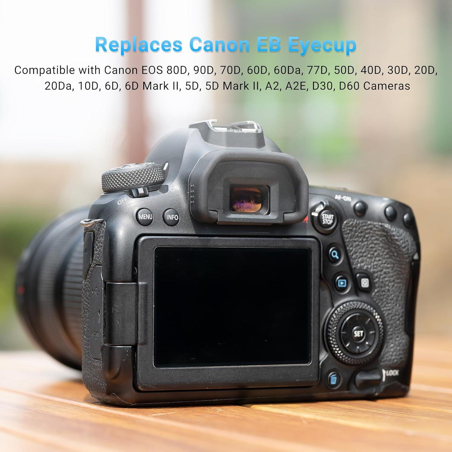 Copa Ocular Reemplazo JJC para Canon EOS 10D a 90D - 2 Piezas