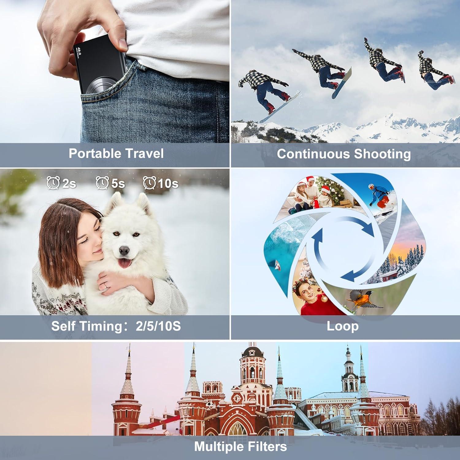 Cámara Digital 4K DSOEKEU DC402 48MP Autofocus Zoom 16X