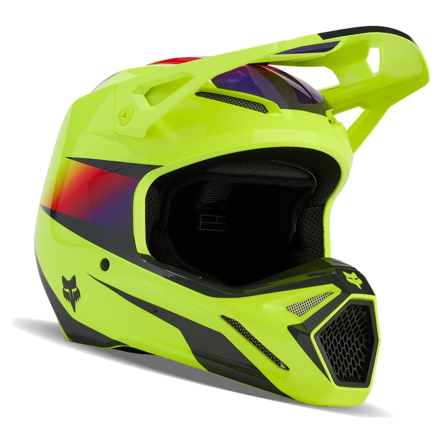 Casco de Motocross Fox Racing V1 Negro/Azul 2X Mips