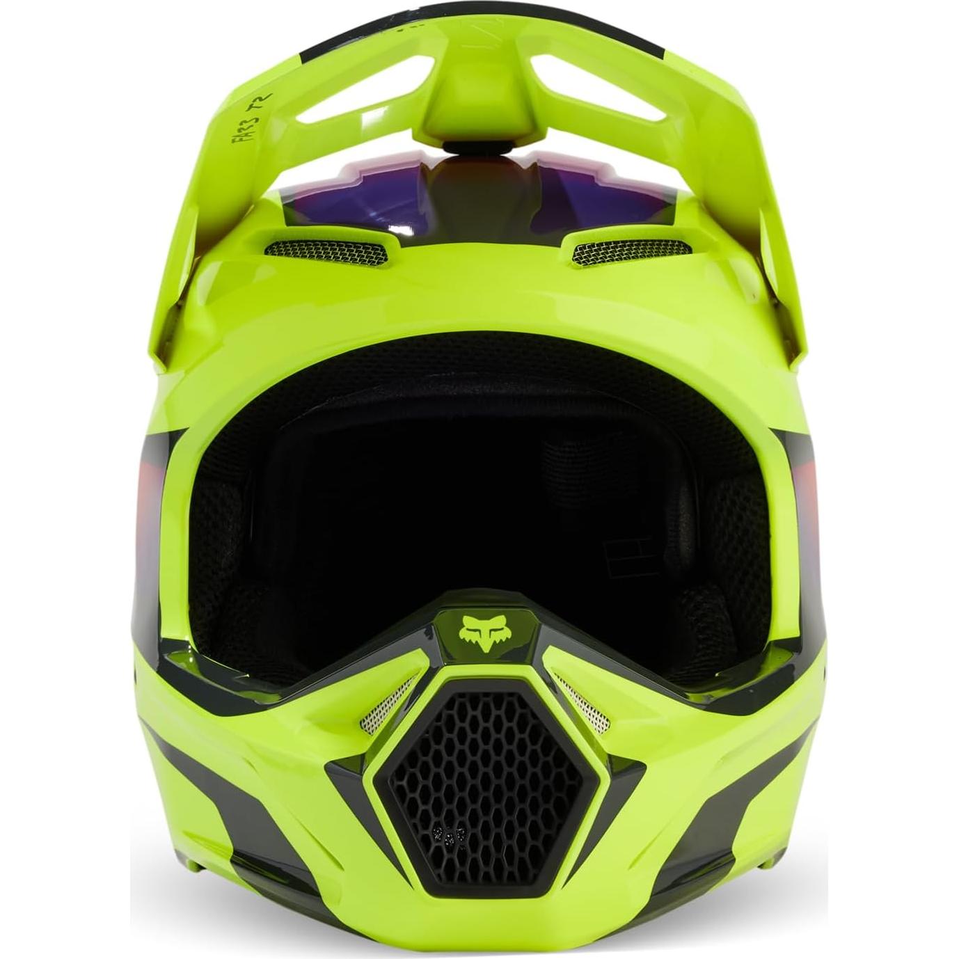 Casco de Motocross Fox Racing V1 Negro/Azul 2X Mips