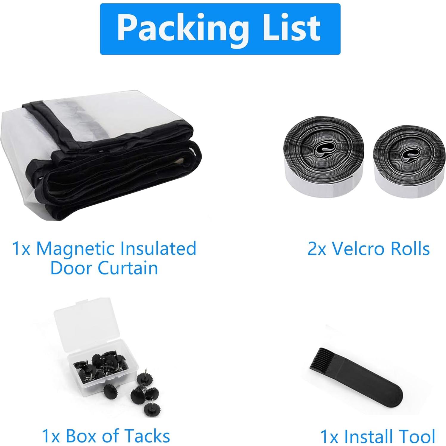 Cortina de Puerta Aislante Magnética RELIANCER 76.2x198.1cm