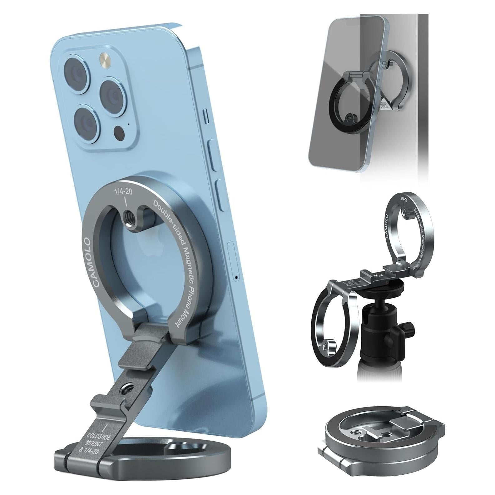 Soporte Magnético Doble para Teléfono CAMOLO MG-02 Ajustable